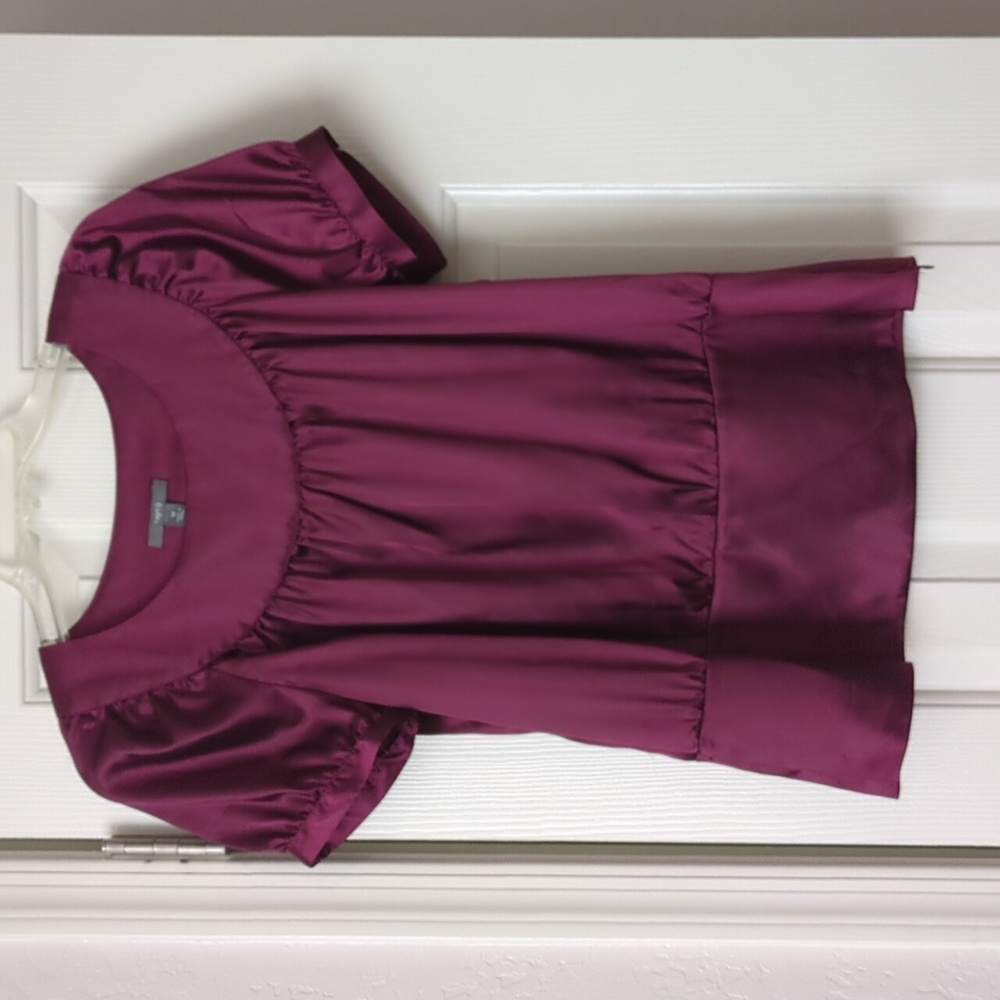 3/$18 Berry satin blouse